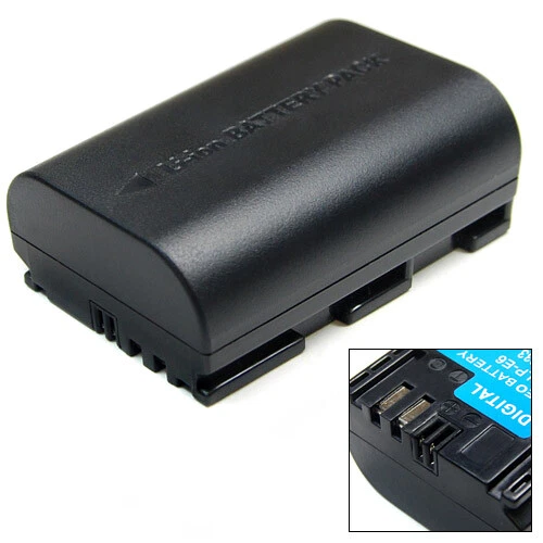 MARKENLOS Akku für Canon EOS 70D 80D 60D 60Da 7D Mark II 6D LP-E6 LPE6 ACCU mit Infochip