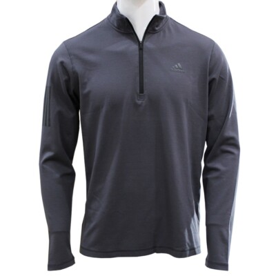 Adidas Golf NEW Mens Classic 3-Stripe 1/4-Zip Midweight Performance  Shirt M $65