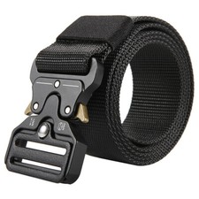 Armee Gürtel Canvas Belt schwarz 135 cm Taktischer Stoffgürtel Herren Arbeit