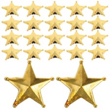  50 Pcs Chirstmas Tree Hanging Star for Small Christmas Mini Topper Decorations