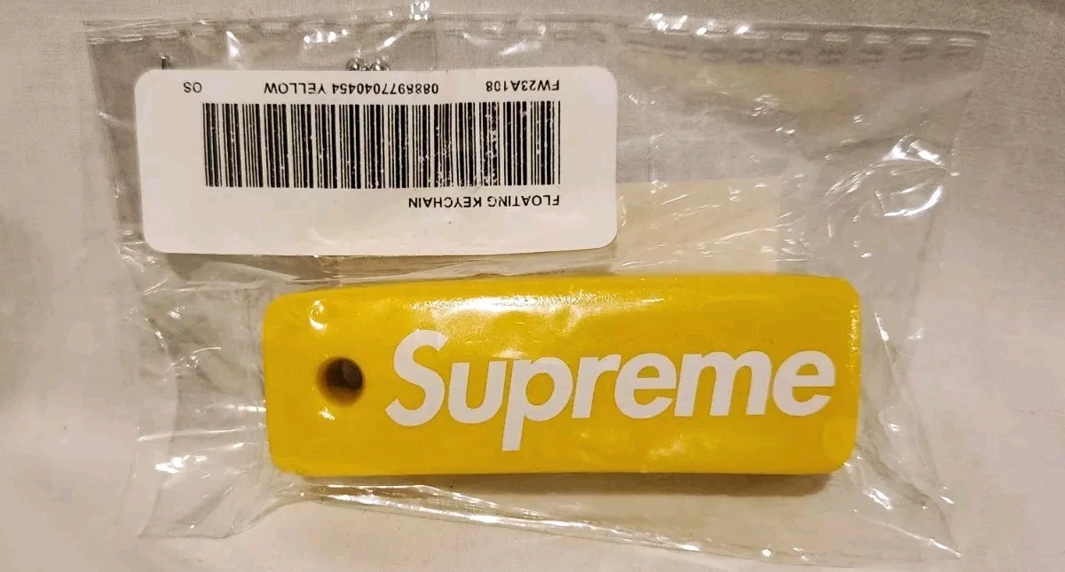 Porte clés flottant Supreme jaune OS flambant neuf FW23