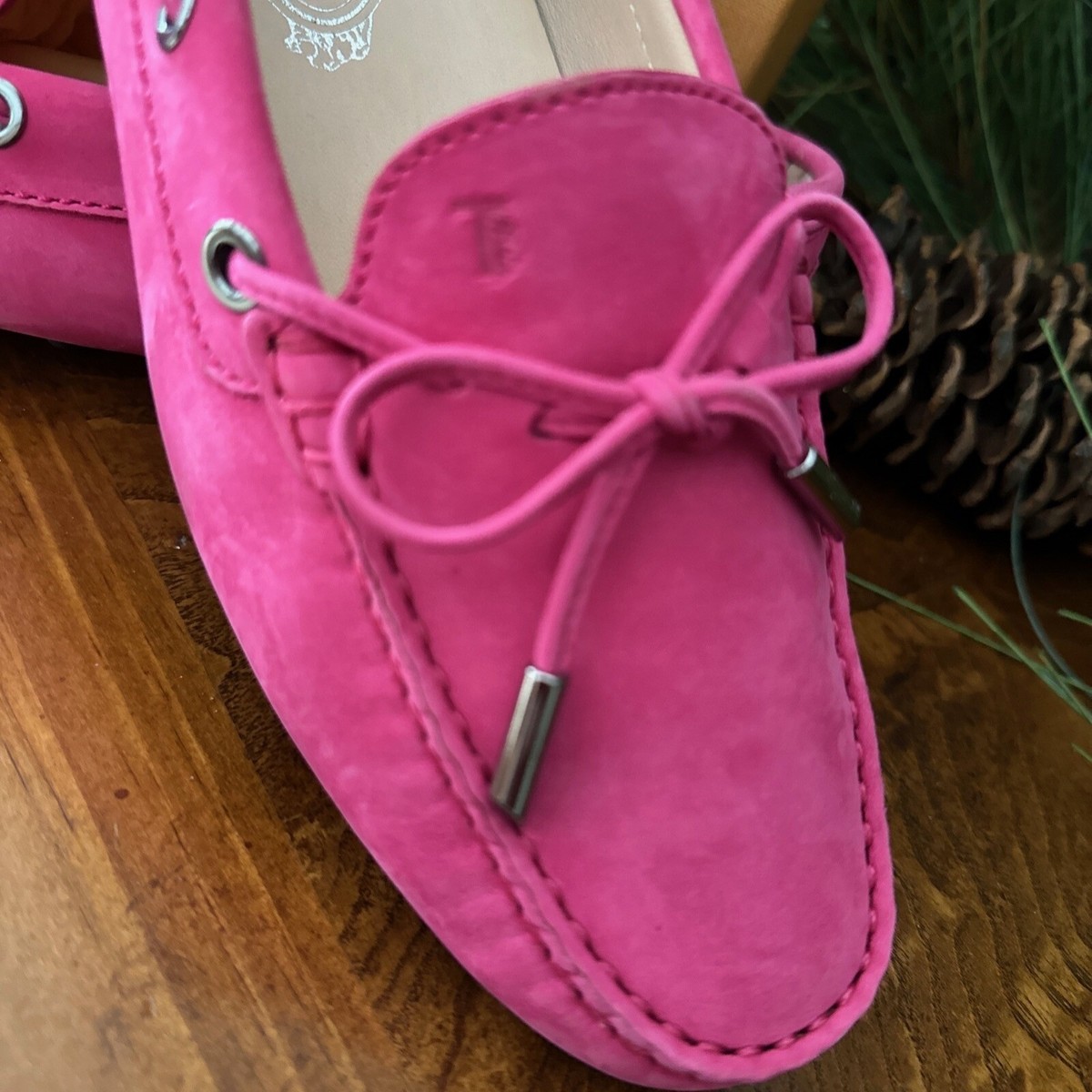 TOD'S ネイビー スエード モカシン ウィメンズモカシン＆レザーローファー｜Tod's