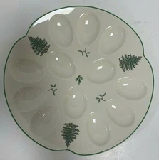 COPELAND SPODE CHRISTMAS TREE DEVILED EGG PLATE