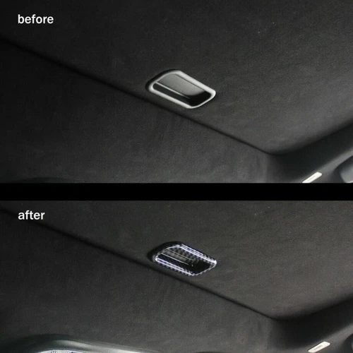 For 2011-2024 Dodge Durango ABS Carbon Fiber Car Roof Skylight Handle Cover Trim - Picture 7 of 10