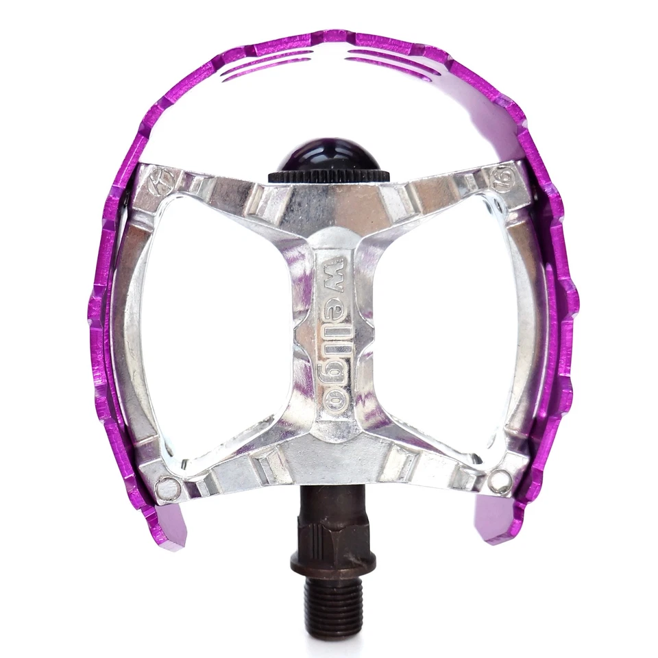 Wellgo Old school 1/2" BMX XC-II bear trap pedal - ONE PIECE CRANKS - Purple - Image 2 of 2