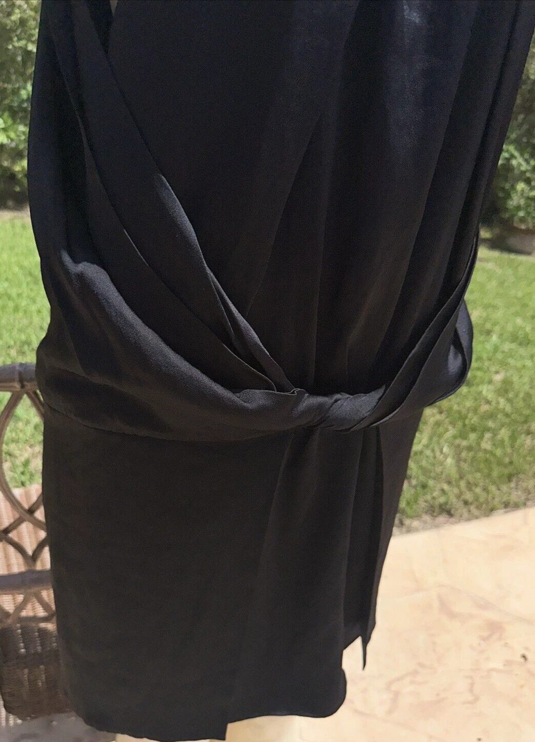 ABITO CASUAL SMANICATO ALEXANDER WANG NERO DETTAGLIO NODO DAVANTI TAGLIA 10