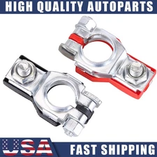 2PCS Car Battery Terminal Clamp Connectors Positive Negative Release Disconnect