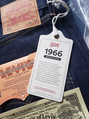 LEVI'S 1966 501 xx LVC Vintage Clothing Raw Japanese 1955 Selvedge