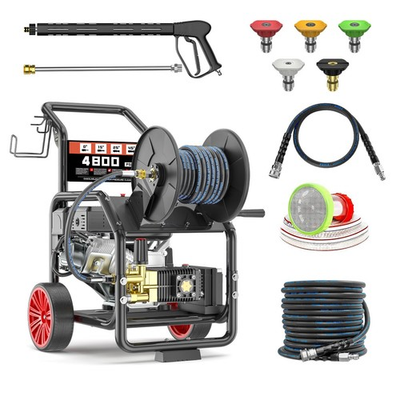 #ad POHIR 4800PSI Gas Pressure Washer 4.0 GPM 500cc 18HP Electric Start 50FT Hose $1789.86