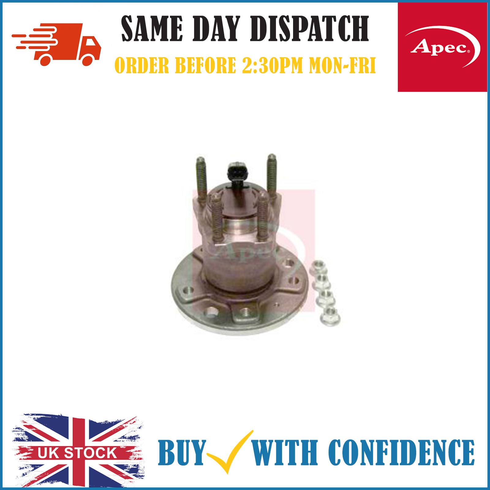 For Vauxhall Zafira 2008-2014 1.7d Apec Wheel Bearing Kit AWB1704