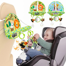 Baby Car Seat Toy for Travel Rear Facing Double Sided Baby Travel Activity Car S