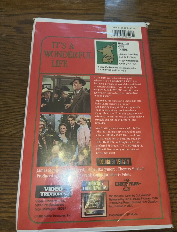 It's A Wonderful Life VHS 1994 Colorized Version (Video Treasures/Liberty Films) - Image 2 of 2