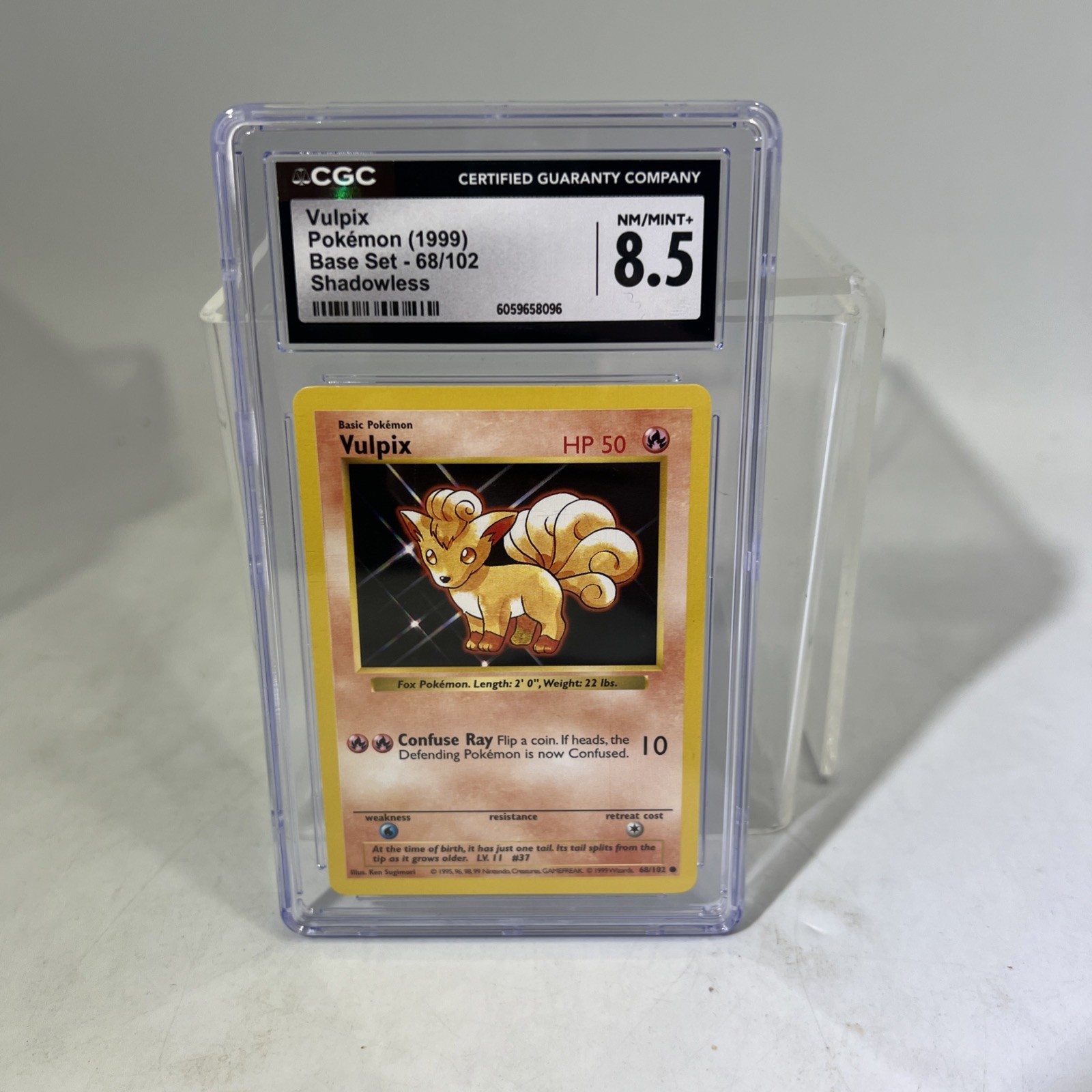 CGC 8.5 Vulpix 1999 Base Set 1st Edition Shadowless 68/102 Pokemon TCG Card #ML