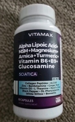 Sciatica Nerve Health Support - Sciatic Supplement 60 Count ~ Exp 12/27