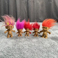 Vintage Troll Doll Lot 5 DAM RUSS Mixed Trolls & Sizes Y2K Toys Dolls PVC
