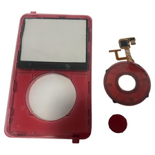 Transparent Red front cover Clickwheel Central Button for iPod Video 5th/5.5th