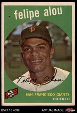 1959 Topps #102 Felipe Alou Giants RC 3.5 - VG+