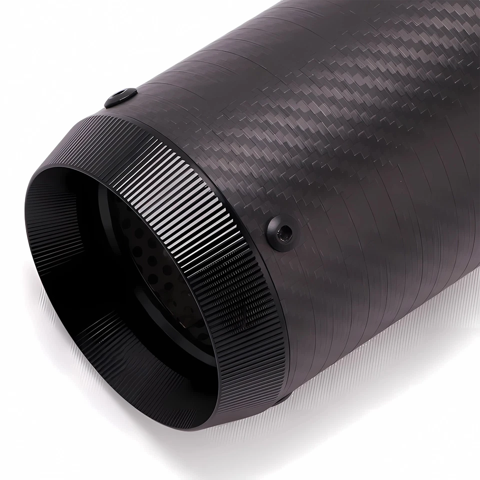 160mm Universal Motorcycle Bike Slip on Carbon Fiber Exhaust Muffler Pipe 51mm - Изображение 4 из 4