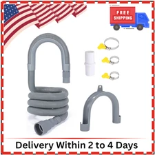 6 PCS – 6.5FT Universal Washing Machine Drain Hose Extension, Flexible Washer &