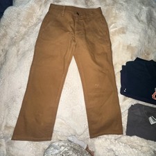 Carhartt Pants Boys Size 8 Regular Brown Straight Leg Casual Youth School