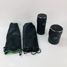 4x VTG Camera Lens Soft Hard Case Drawstring Bag Pouch Black Travel Lot of 4