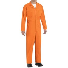 New Orange Work COVERALL Jumpsuit Red Kap CT10 Zip Construction Safety Mechanic