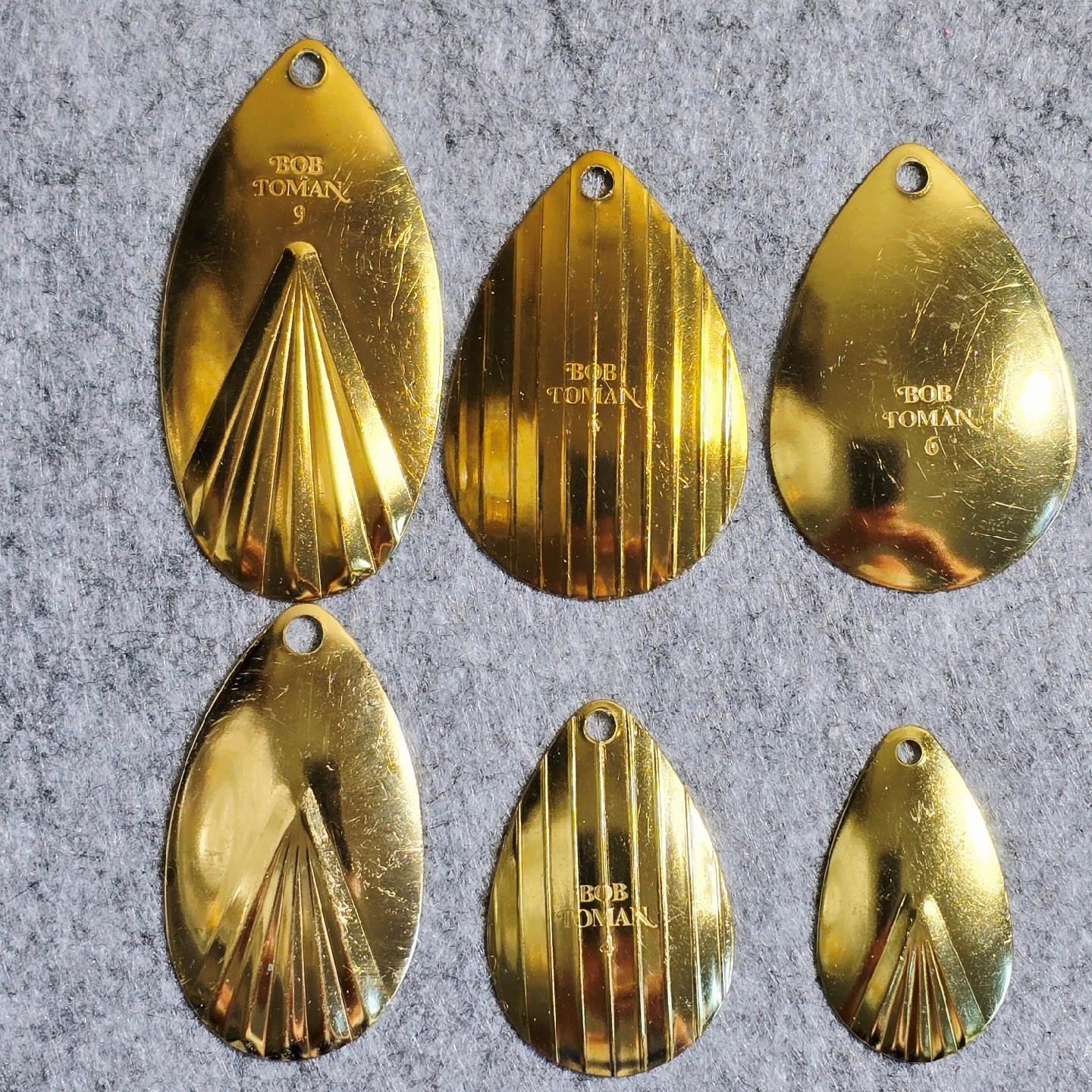 (2lb) Bulk Brass Spinner Blades Quality Blades Stamped From Solid Brass+Lacquer