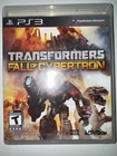 Transformers: Fall of Cybertron (Sony PlayStation 3, 2012) CIB COMPLETE PS3