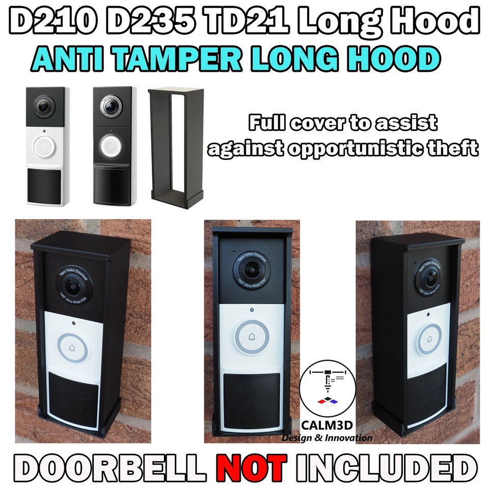 Tapo D230 D235 D210 TD21 & D130 Doorbell Rain Hood, Wedges & Mount - FREE P&P - Image 2 of 4
