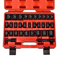 1/2" Drive Master Impact Socket Set 32 Piece Shallow Sockets Assortment Durable