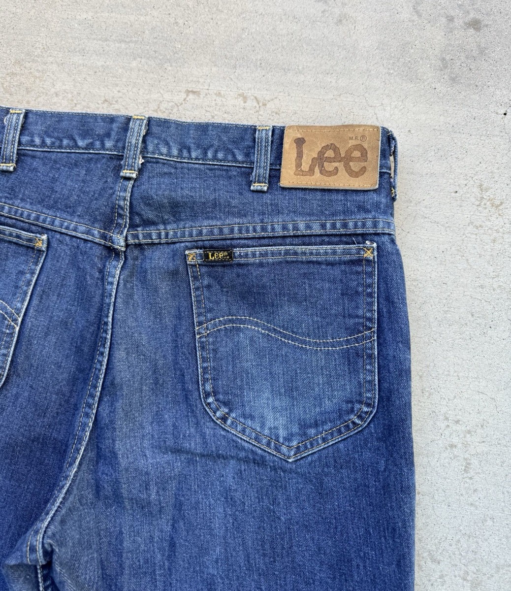 Vintage Lee Jeans Mens 34x32 Blue Riders Bootcut Denim Pants