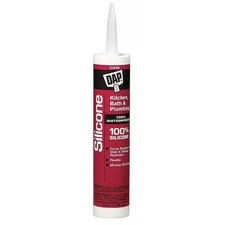 Dap 8648 Silicone Sealant, 10 Oz, Cartridge, Clear, Silicone Base, Kitchen,