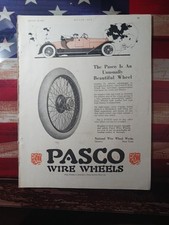1918 Print Advertising Pasco Wire Wheel Works Geneva Ny Vintage Car Spoke Wheels