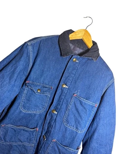 Sears 1970s Blanket Lined Denim Chore Coat - Size Large - product listing photo