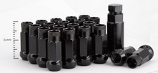 20pcs Aodhan Xt51 Black Steel Jdm Extended Lug Nuts 12X1.25 Wrx 240Sx S14 Sti