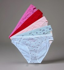 5-Pack Victoria's Secret sz L Stretch Logo Cotton Bikini Panty Lot Bundle Set