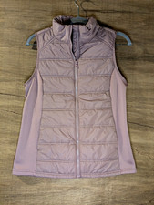 Avia Puffer Vest Wmns Sz S Purple Zip Front Lightweight Hike Camp Run Outdoor
