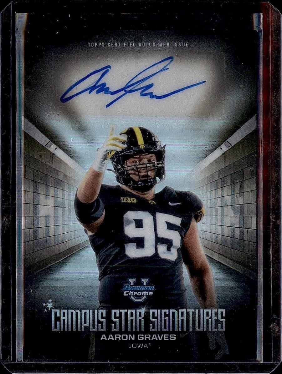 2025 Bowman University Chrome #CSS-AG Aaron Graves Campus Star Signatures
