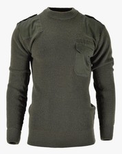 Mil-tec German Army Style Pullover OD Sweater Jumper Wool Blend - Sz. 46, Green