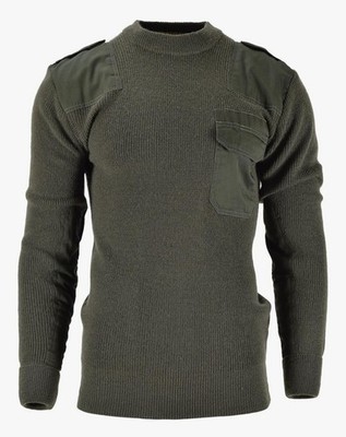 Mil-tec German Army Style Pullover OD  Sweater Jumper Wool Blend - Sz. 46, Green