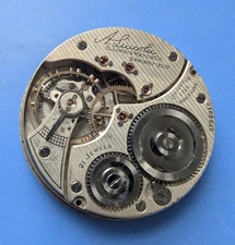 VINTAGE 16 SIZE ILLINOIS A LINCOLN 21 JEWEL POCKET WATCH PARTS MODEL 9