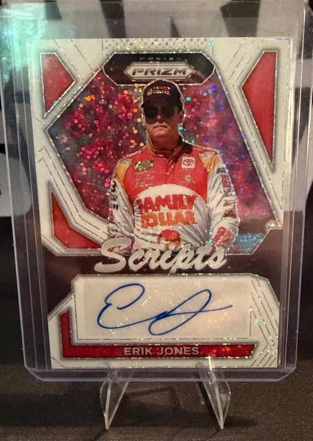 2024 Panini Prizm Scripts Erik Jones White Sparkle 1/1
