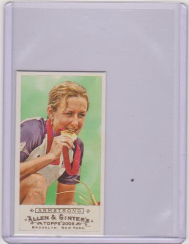 2009 ALLEN & GINTER KRISTIN ARMSTRONG MINI CARD #23 ~ OLYMPIC CYCLING GOLD MEDAL - Picture 1 of 1