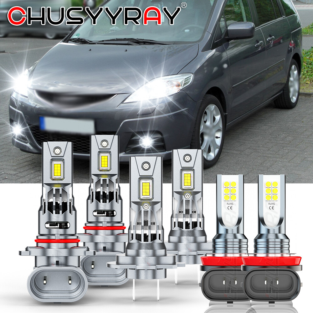 7pcs White LED Interior Light Kit For 2006-2010 Mazda 5 - Super Bright 6000K Bulbs For Map, Dome, Trunk, License Plate Lights - View #7