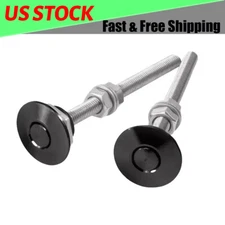 2x Push Button Quick Release Hood Bonnet Pins Lock Clip Car Bumper Latch Kit