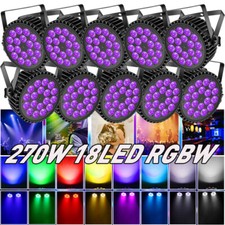 270W Stage Par Light 18 LED RGBW DMX512 Lighting Strobe Beam DJ Party Show Lamp