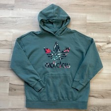 Adidas Originals Sweater Womens M /UK-14 Teal Studio London Hoodie Sweatshirt