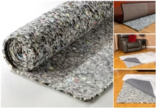 6 x 8 ft Premium Plush Rug Pad 5 lb Density, 3/8 in Thick Extra Rebound Padding