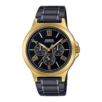 Casio Black Dial Black Stainless Steel Men's Analog  Watch-MTP-V300GB-1AUDF