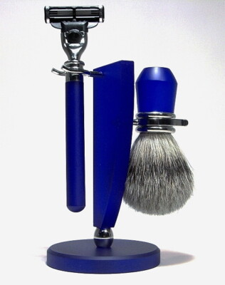 Dream Ship Shaving Set Brush Badger Hair Silverspitz Razor HANS BAIER Germany